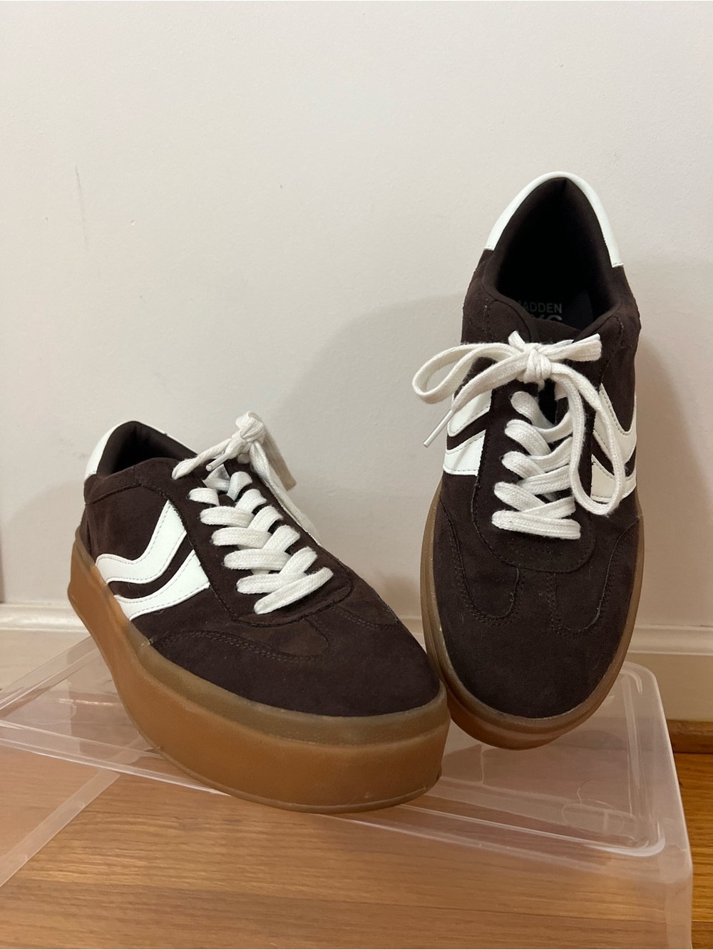 🤎 Madden NYC Brown Platform Sneakers – Women’s Size 11